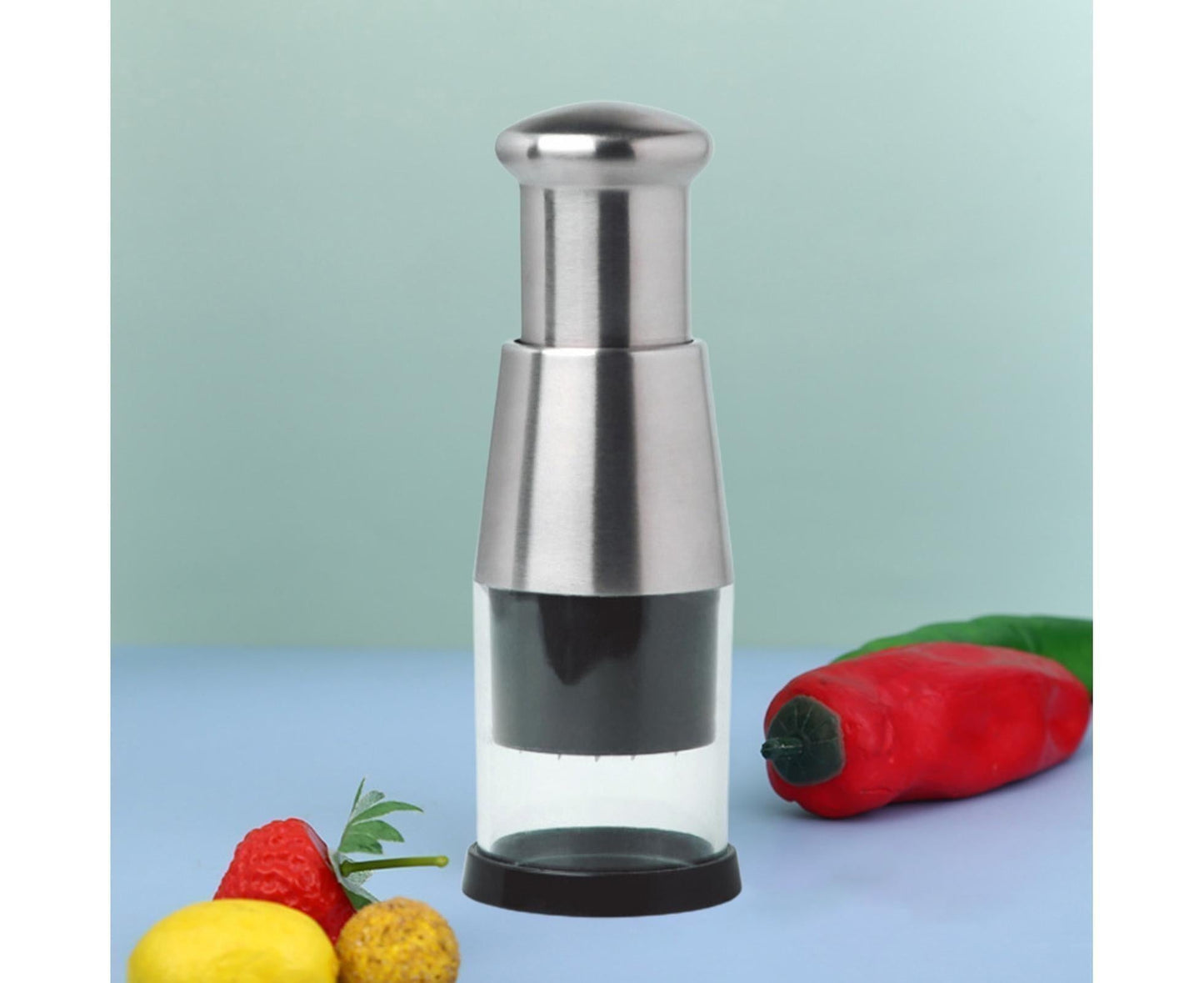 Garlic Crusher Detachable Labor-saving Stainless Steel Sharp Blade Garlic Masher for Home -Black V1263-JX-409