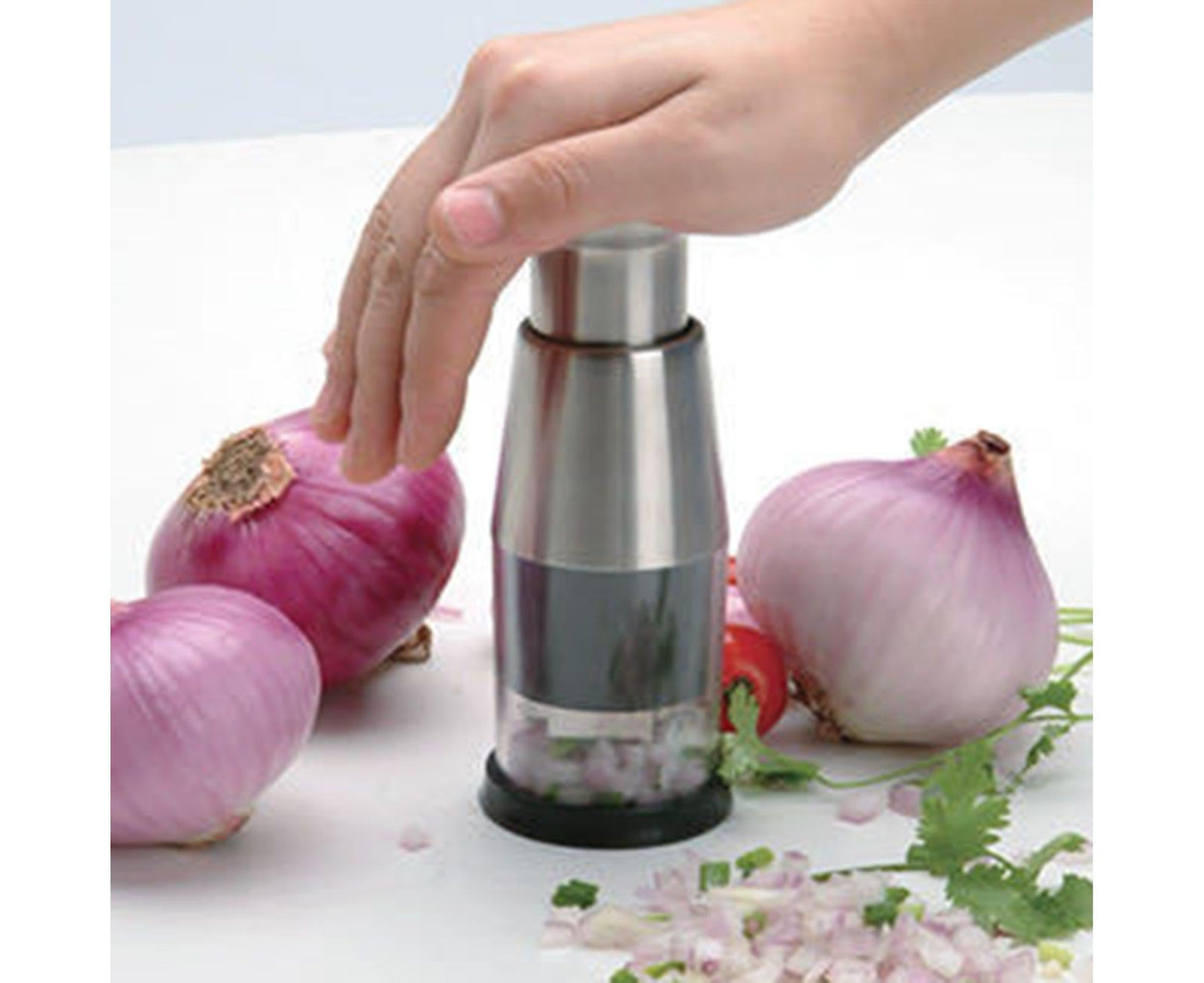 Garlic Crusher Detachable Labor-saving Stainless Steel Sharp Blade Garlic Masher for Home -Black V1263-JX-409