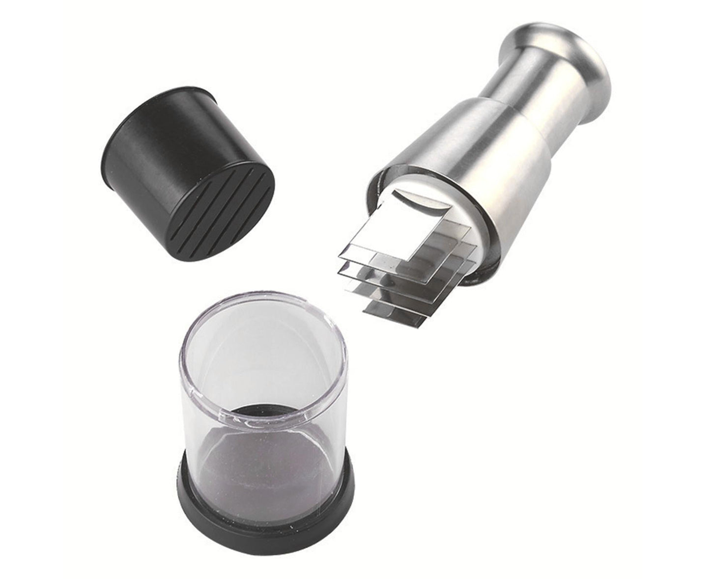 Garlic Crusher Detachable Labor-saving Stainless Steel Sharp Blade Garlic Masher for Home -Black V1263-JX-409