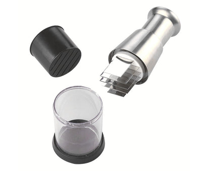 Garlic Crusher Detachable Labor-saving Stainless Steel Sharp Blade Garlic Masher for Home -Black V1263-JX-409