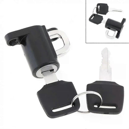 Motorcycle Helmet Lock - Universal Black B-Type with Key V1263-JX-4091