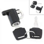 Motorcycle Helmet Lock - Universal Black B-Type with Key V1263-JX-4091