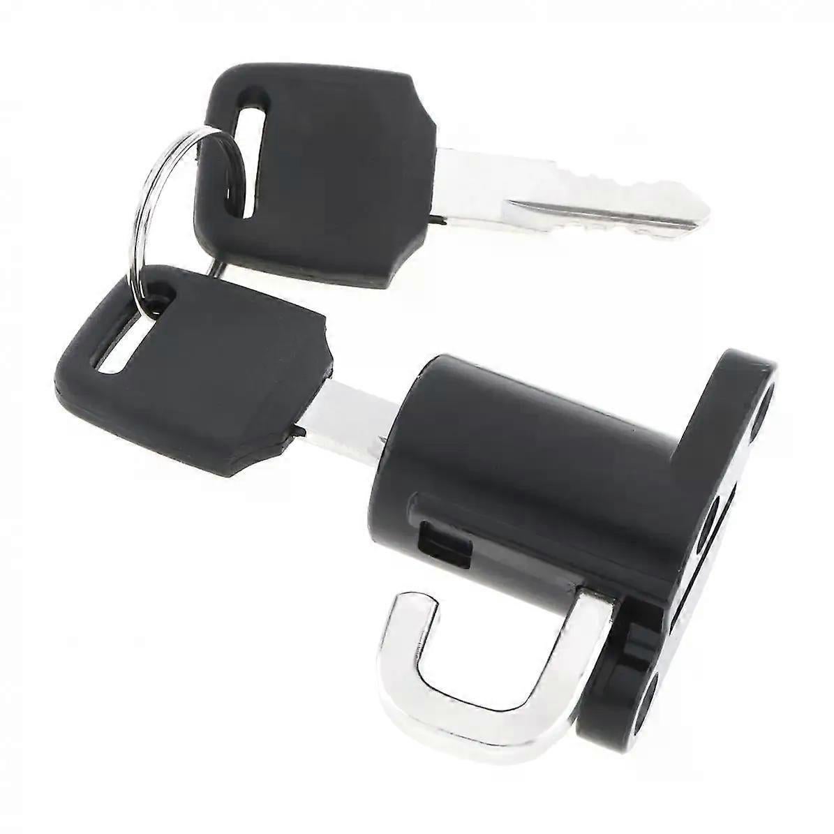 Motorcycle Helmet Lock - Universal Black B-Type with Key V1263-JX-4091