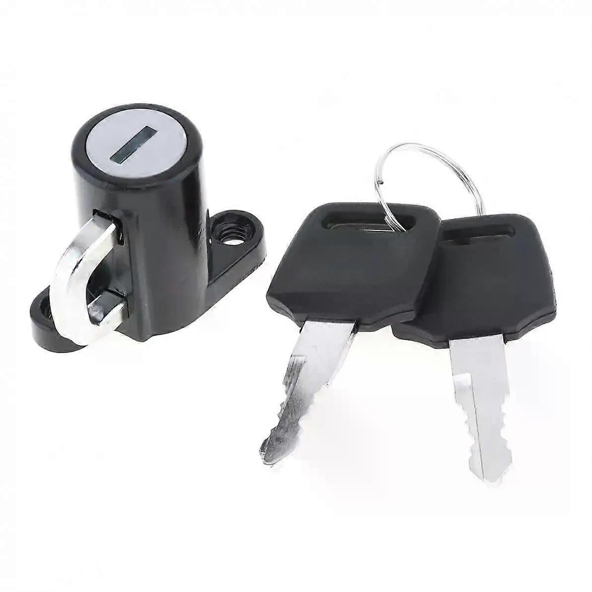 Motorcycle Helmet Lock - Universal Black B-Type with Key V1263-JX-4091