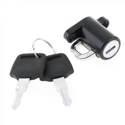 Motorcycle Helmet Lock - Universal Black B-Type with Key V1263-JX-4091