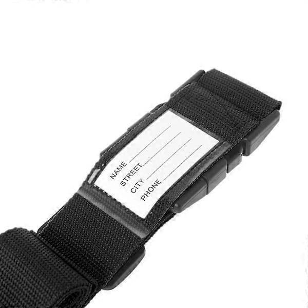 2-Pack Black Luggage Strap with Lock - Adjustable Travel Belt Set V1263-JX-4092