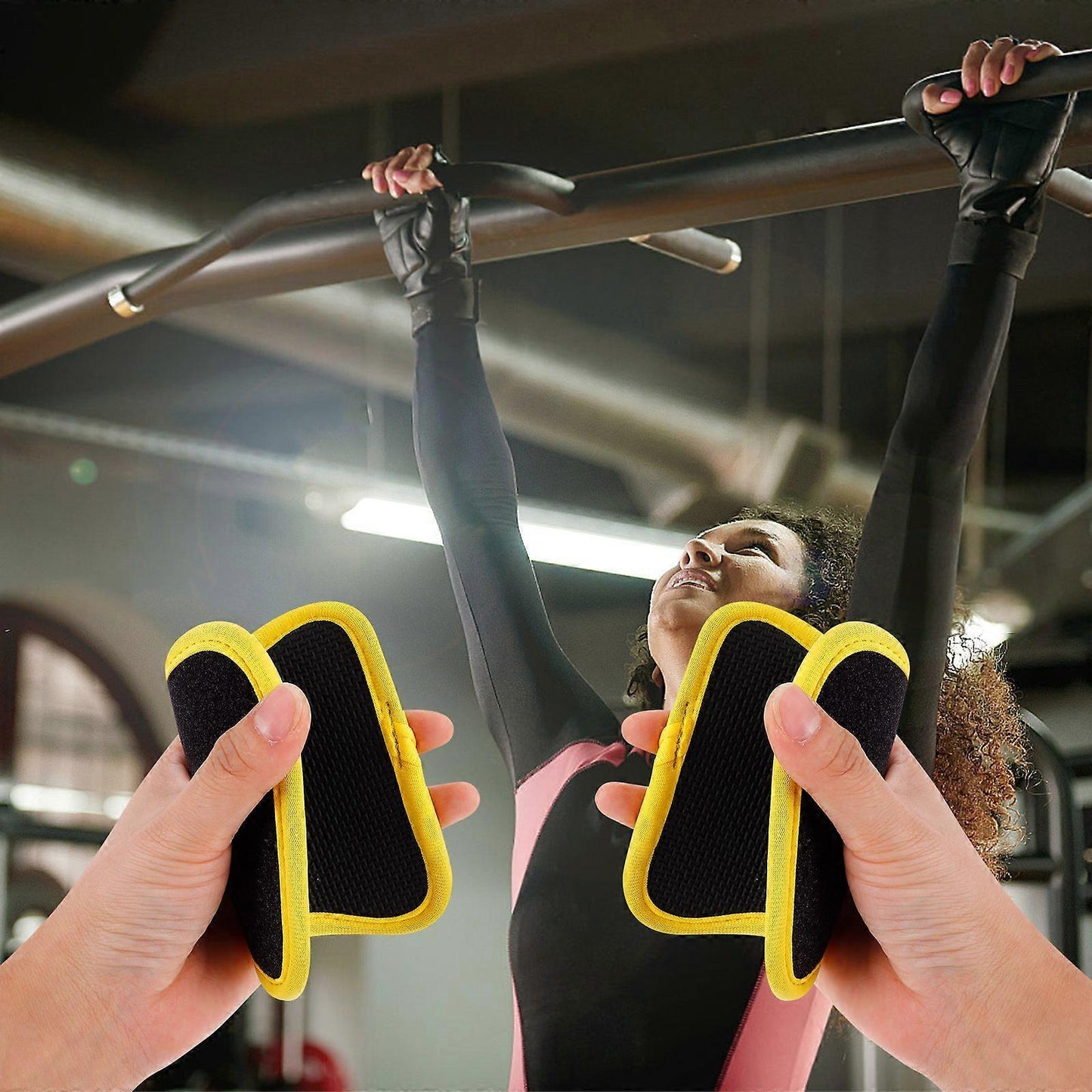 2pcs Anti-Slip Dumbbell Grip Pads, Barbell Handle Cover Gym Mat Accessories V1263-JX-4093