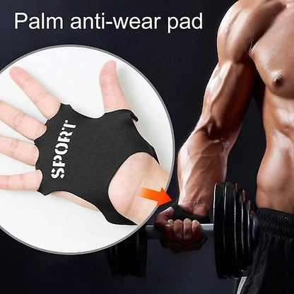 1 Pair Ultralight Workout Hand Grips, Sweat-Absorbing Palm Protection Gloves V1263-JX-4128