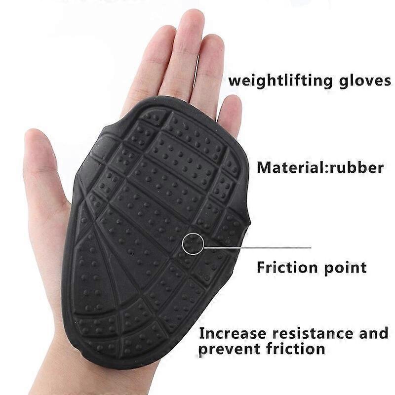 1 Pair Weightlifting Gloves with Rubber Palm Grip for Kettlebell & Bench Press V1263-JX-4129