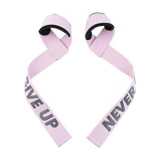 2pcs Padded Weight Lifting Straps, Anti-Slip Wrist Grip for Gym Fitness, Pink V1263-JX-4130
