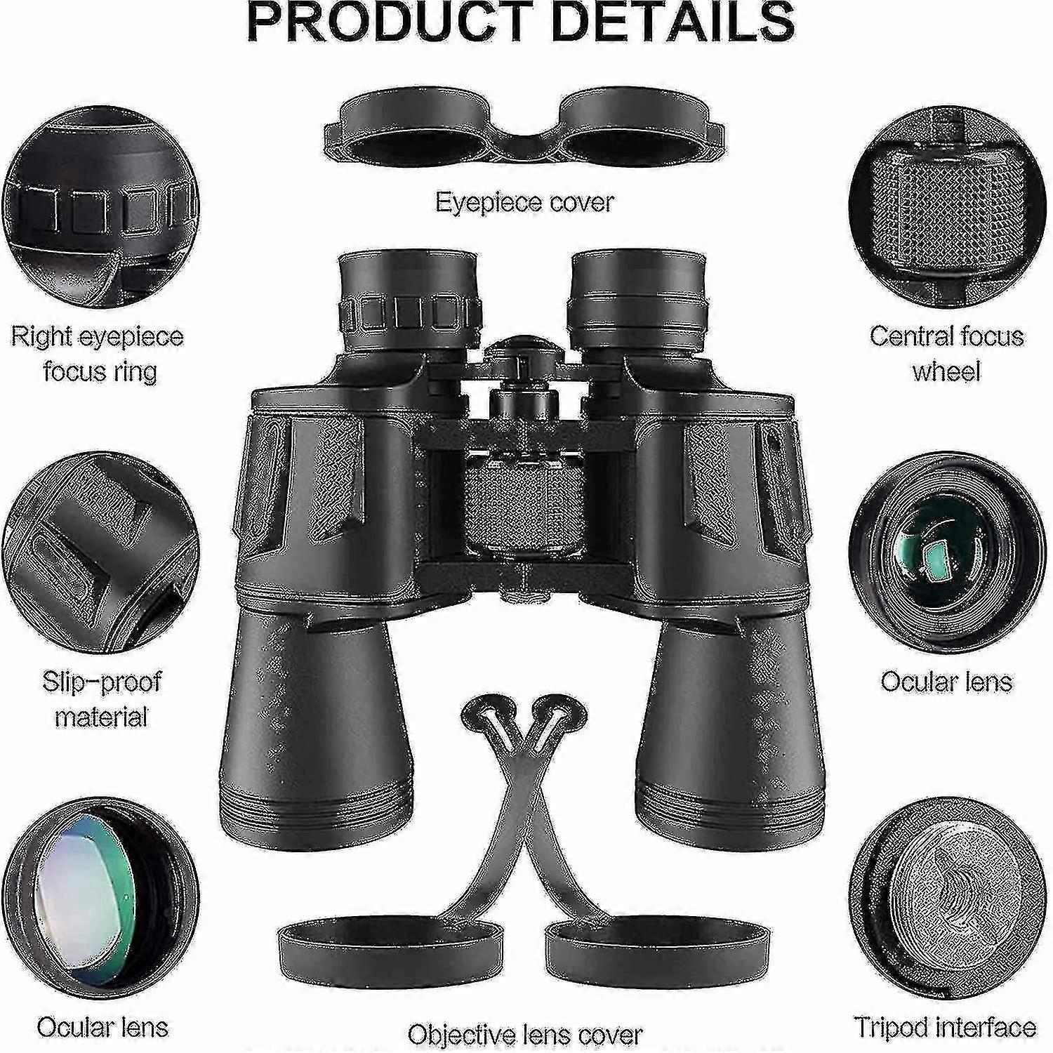 20x50 Binoculars High Power Long Range Compact Binocular for Adults V1263-JX-4134