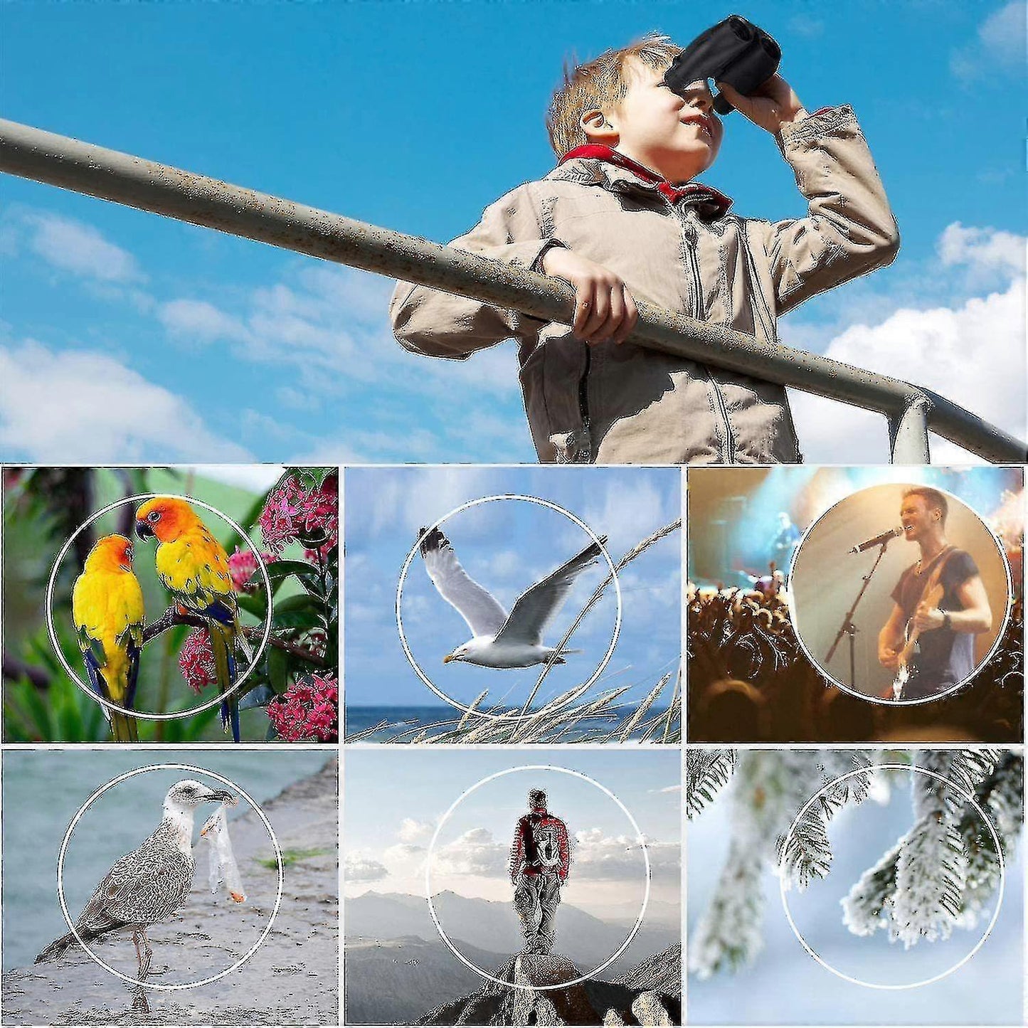 10x25 Binoculars with Strap Compact Lightweight Binoculars for Travel V1263-JX-4139
