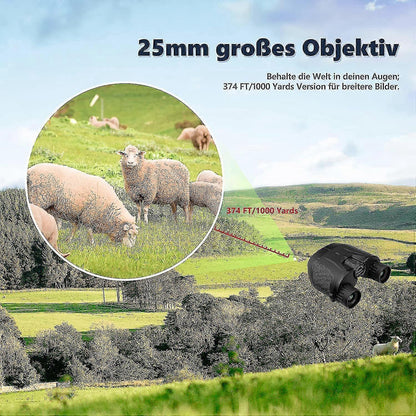 10x25 HD Binoculars with Vis Technology Compact Lightweight Outdoor Viewing V1263-JX-4142