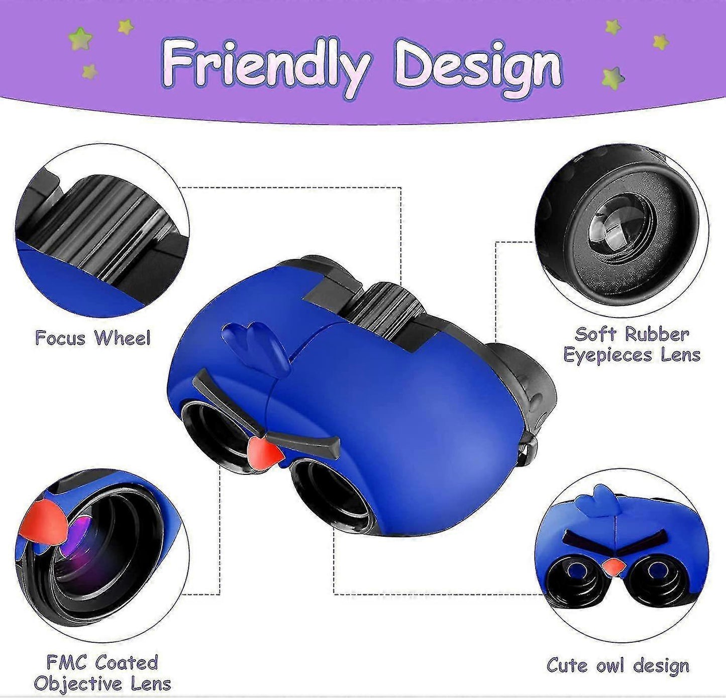 8x22 Binoculars for Bird Watching Compact High Magnification Viewing V1263-JX-4145