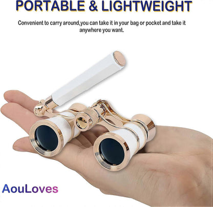 Opera Binoculars 3x25 Glasses Compact Telescope for Concerts and Travel V1263-JX-4146