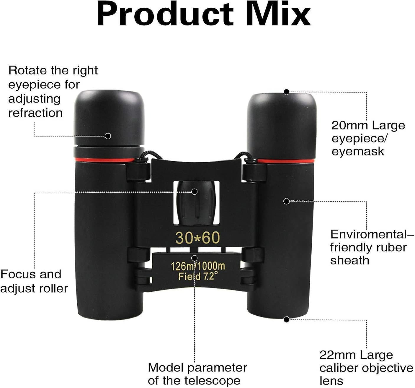 Compact Foldable Telescope for Babies Lightweight Binoculars for Travel V1263-JX-4150