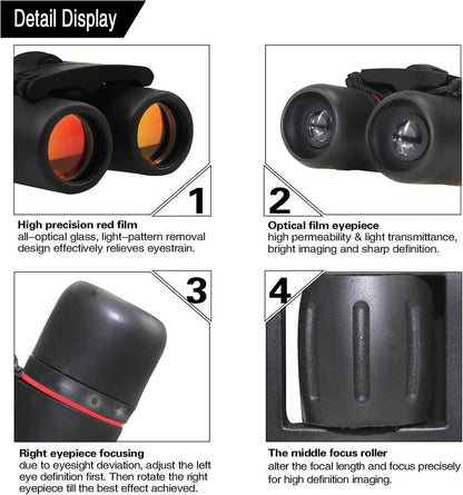 Compact Foldable Telescope for Babies Lightweight Binoculars for Travel V1263-JX-4150