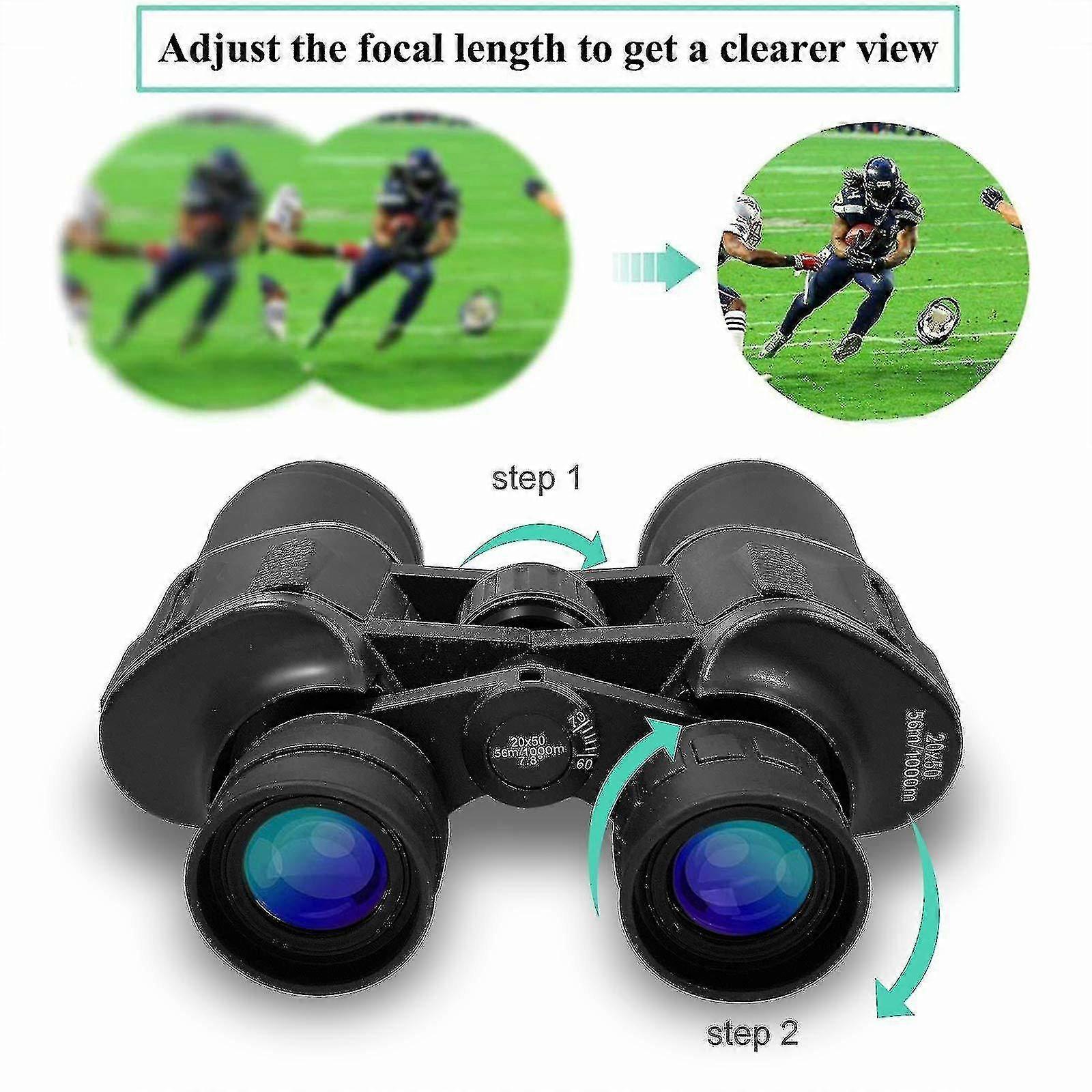 20x50 HD Binoculars Compact BaK4 Prism High Power Outdoor Optics V1263-JX-4151