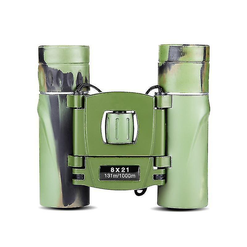 Apexel 8x21 Compact Green Binoculars Lightweight Travel Binoculars V1263-JX-4152