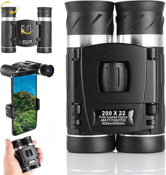 200x22 HD Binoculars for Adults High Power Compact Travel Bird Watching Binoculars V1263-JX-4153