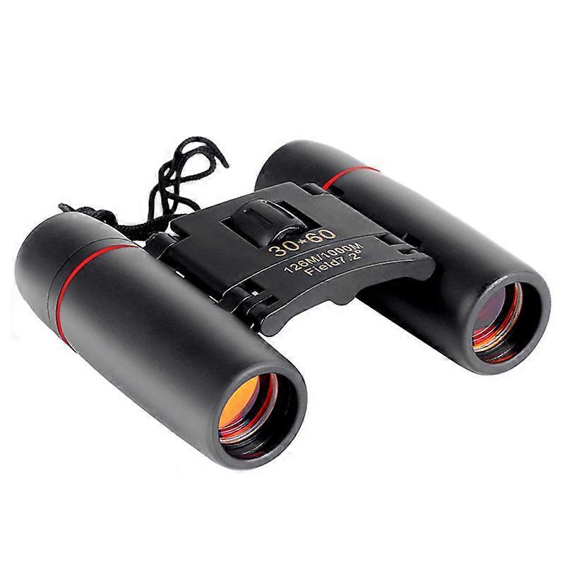 30x60 Foldable Binoculars Red Coated Mini Compact Binoculars for Outdoor Use V1263-JX-4156