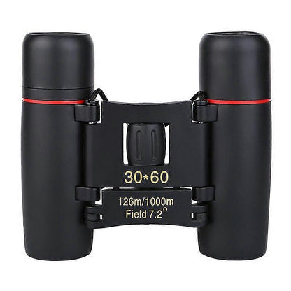 30x60 Foldable Binoculars Red Coated Mini Compact Binoculars for Outdoor Use V1263-JX-4156