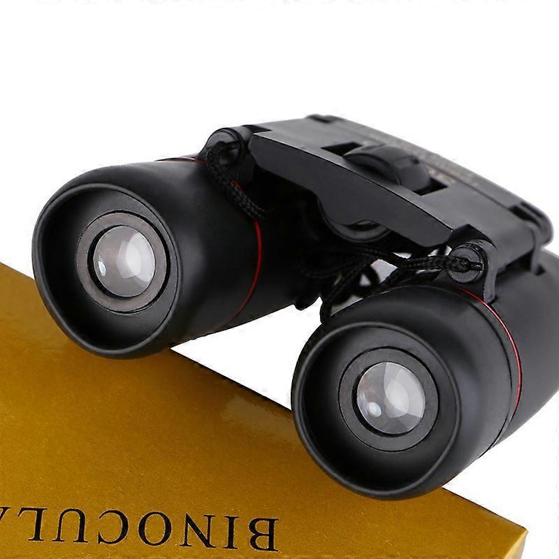 30x60 Foldable Binoculars Red Coated Mini Compact Binoculars for Outdoor Use V1263-JX-4156