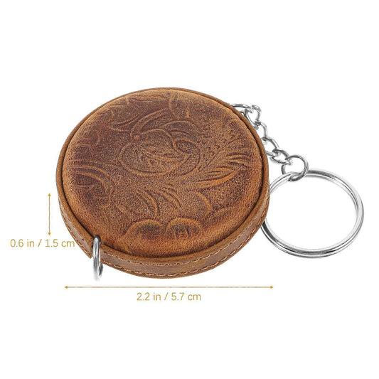 Mini Retractable Tape Measure Vintage Measuring Tape with Keychain Portable V1263-JX-4174