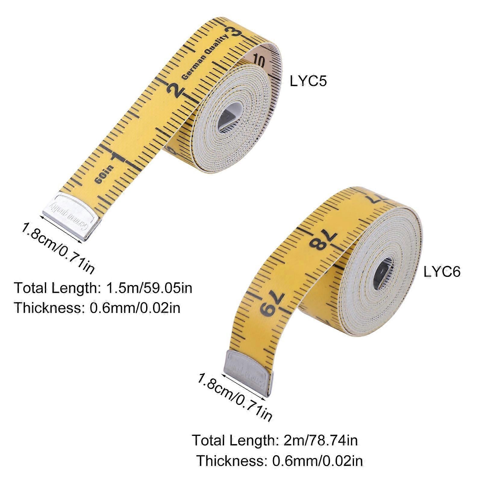 2 Pack Sewing Tape Measures 60inch Double Scale Soft Cloth Measuring Tape V1263-JX-4178