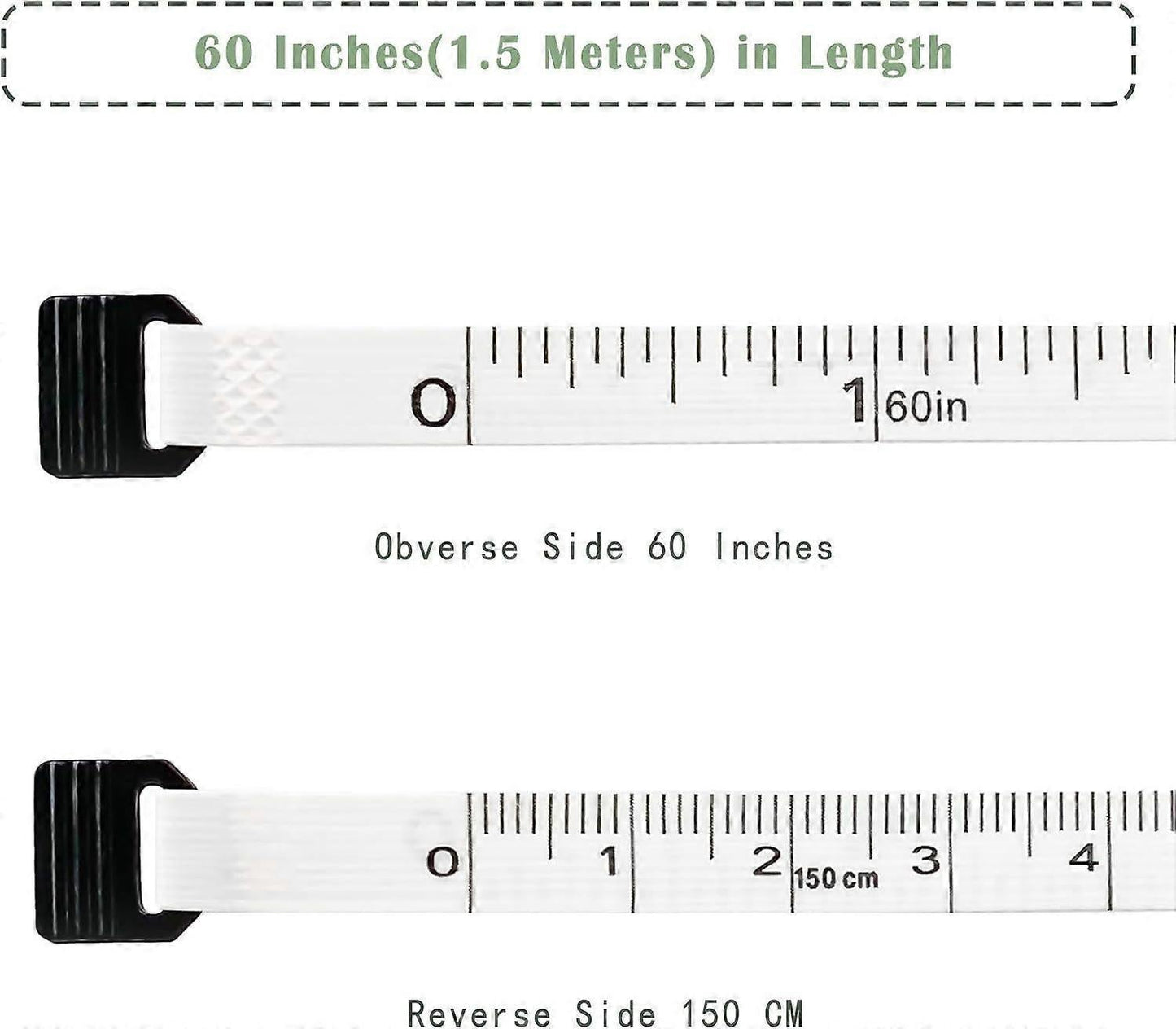 2pcs Fabric Tape Measure Retractable Body Measuring Tape Soft Sewing Tool V1263-JX-4181