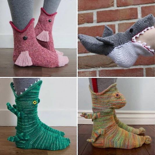 Women's Knit Floor Socks Novelty Animal Pattern Warm Winter Socks V1263-JX-4189