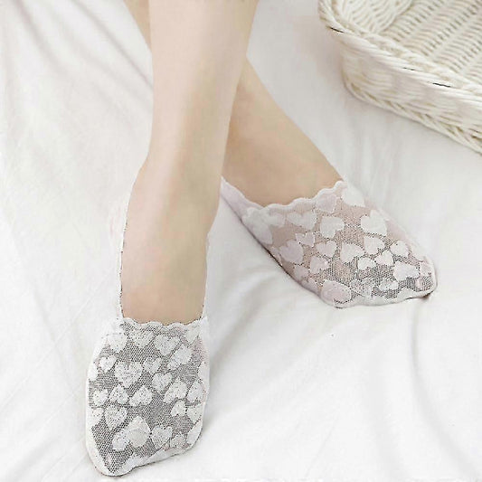 Lace Ballet Socks Transparent Low Non-Slip Breathable Socks for Women V1263-JX-4190