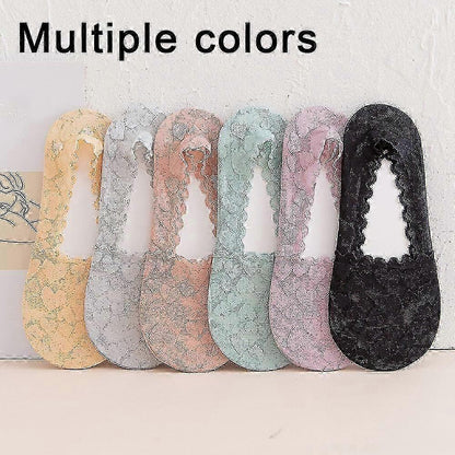 Lace Ballet Socks Transparent Low Non-Slip Breathable Socks for Women V1263-JX-4190