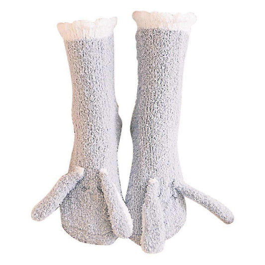 Thick Plush Coral Velvet Fluffy Sleeping Socks for Winter Home Wear - Women V1263-JX-4192