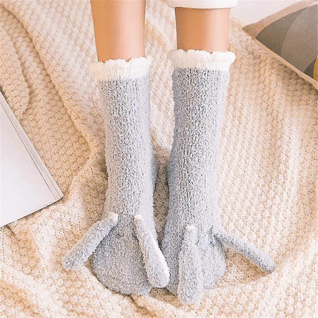 Thick Plush Coral Velvet Fluffy Sleeping Socks for Winter Home Wear - Women V1263-JX-4192