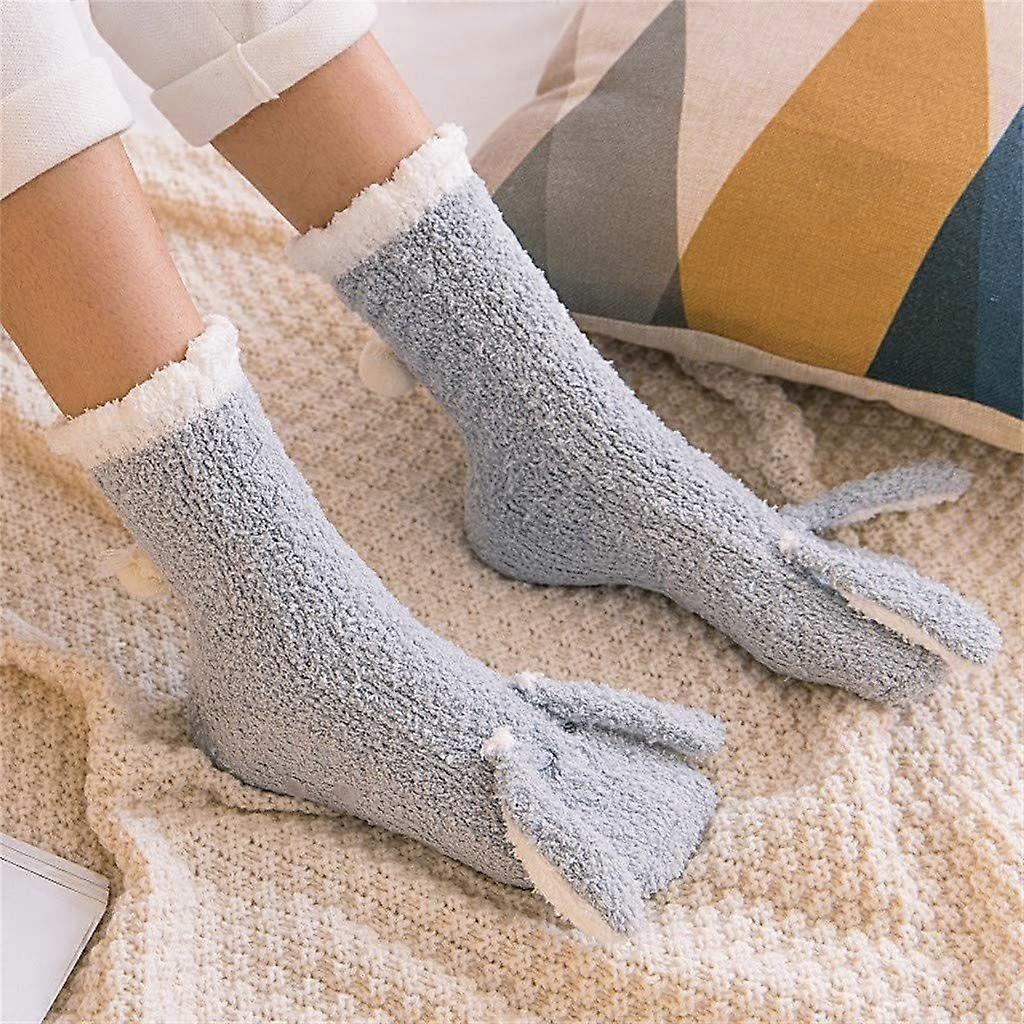Thick Plush Coral Velvet Fluffy Sleeping Socks for Winter Home Wear - Women V1263-JX-4192