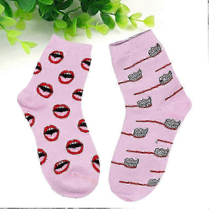 Winter Socks for Men & Women Teeth Pattern non-slip Warm Cozy Socks V1263-JX-4197