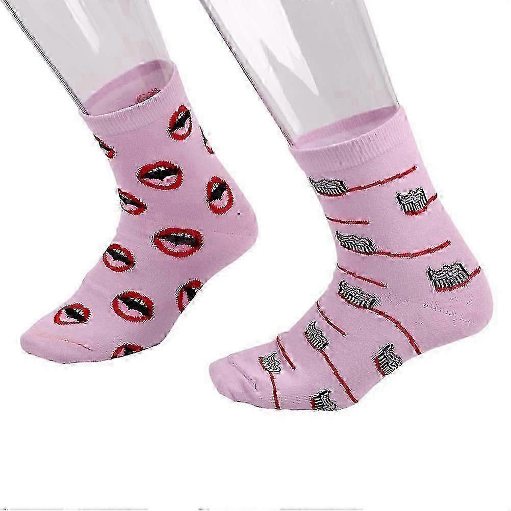 Winter Socks for Men & Women Teeth Pattern non-slip Warm Cozy Socks V1263-JX-4197