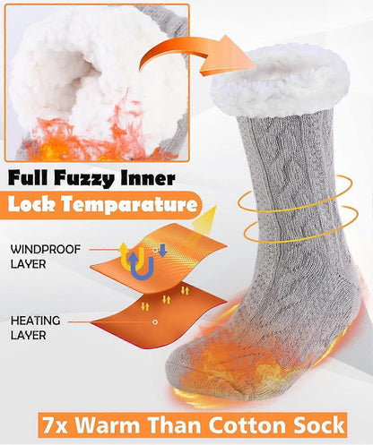 Men's Wool Slipper Socks Stopper Thermal Winter Warm Thick Socks V1263-JX-4198