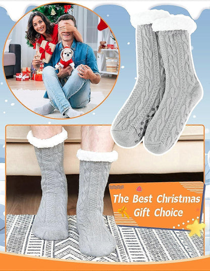 Men's Wool Slipper Socks Stopper Thermal Winter Warm Thick Socks V1263-JX-4198
