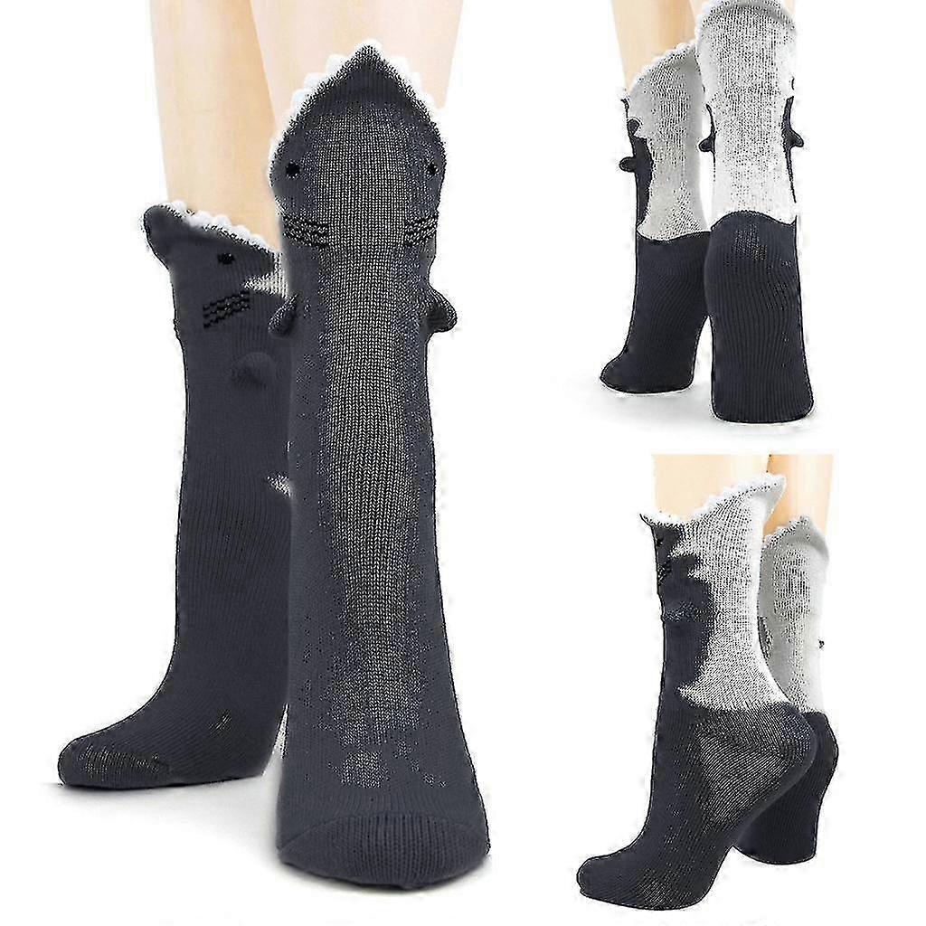 Funny Shark Socks Cotton Novelty Floor Socks for Indoor or Gift Use V1263-JX-4201