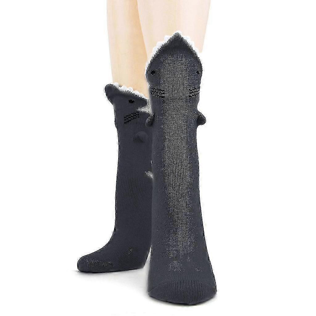 Funny Shark Socks Cotton Novelty Floor Socks for Indoor or Gift Use V1263-JX-4201