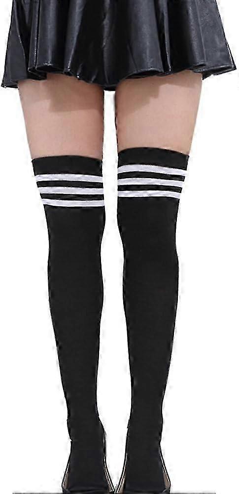 Women's Stripe Over-Knee Baseball Socks Knee-High Fashion Warm Socks V1263-JX-4203