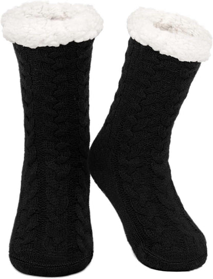 Women's Cuddly Hut Socks Soft Warm Indoor Fluffy Socks for Winter V1263-JX-4207