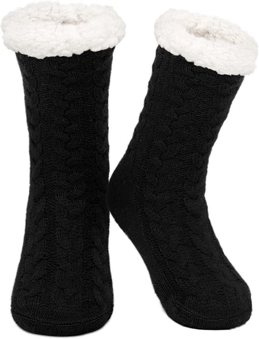 Women's Cuddly Hut Socks Soft Warm Indoor Fluffy Socks for Winter V1263-JX-4207