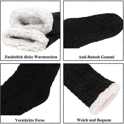 Women's Cuddly Hut Socks Soft Warm Indoor Fluffy Socks for Winter V1263-JX-4207