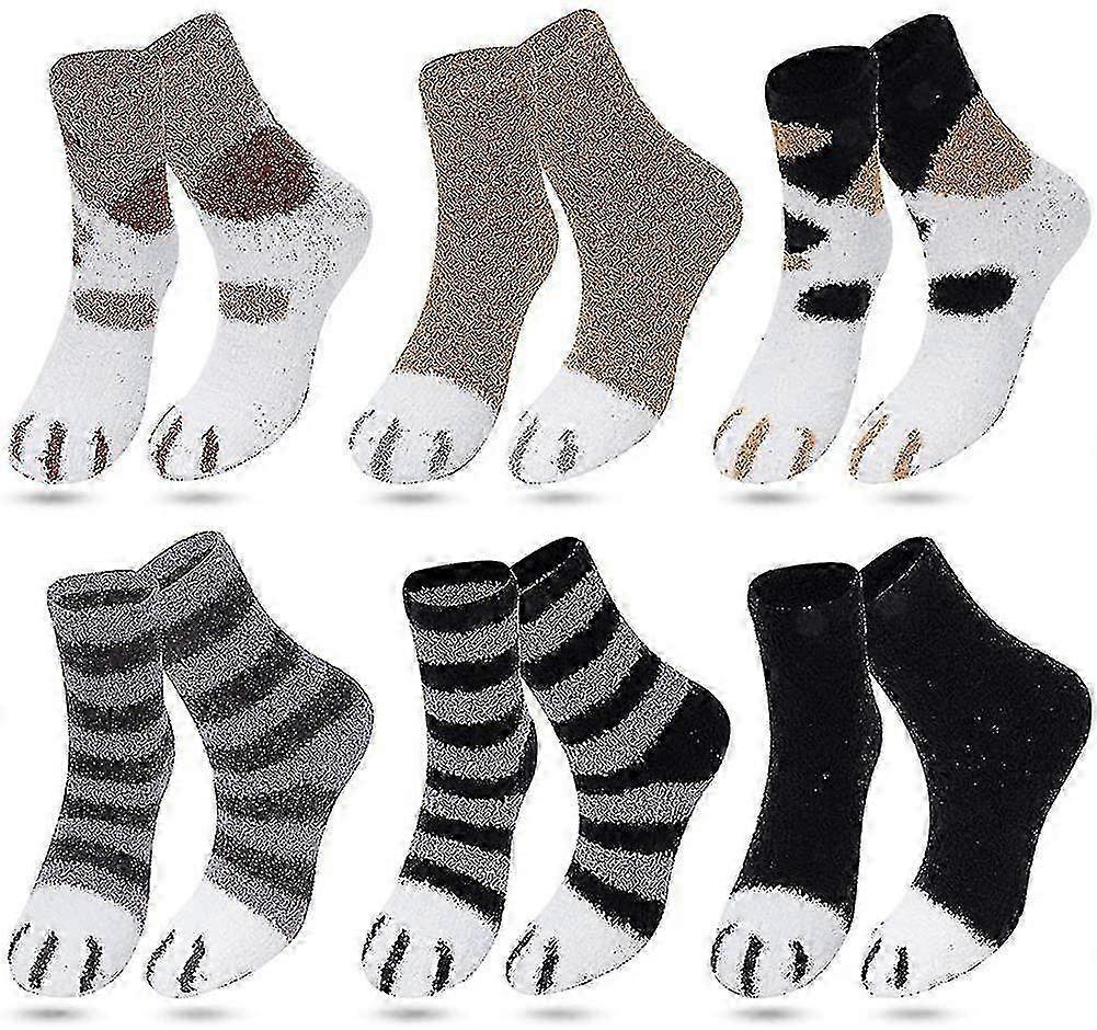 Women's Coral Fleece Fluffy Socks Soft Slipper Bed Socks for Winter Use V1263-JX-4210