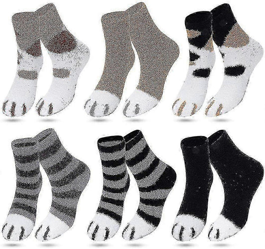 Women's Coral Fleece Fluffy Socks Soft Slipper Bed Socks for Winter Use V1263-JX-4210