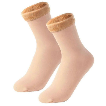 Women's Thermal Winter Socks Thick Fleece Snow Boot Warm Socks V1263-JX-4211