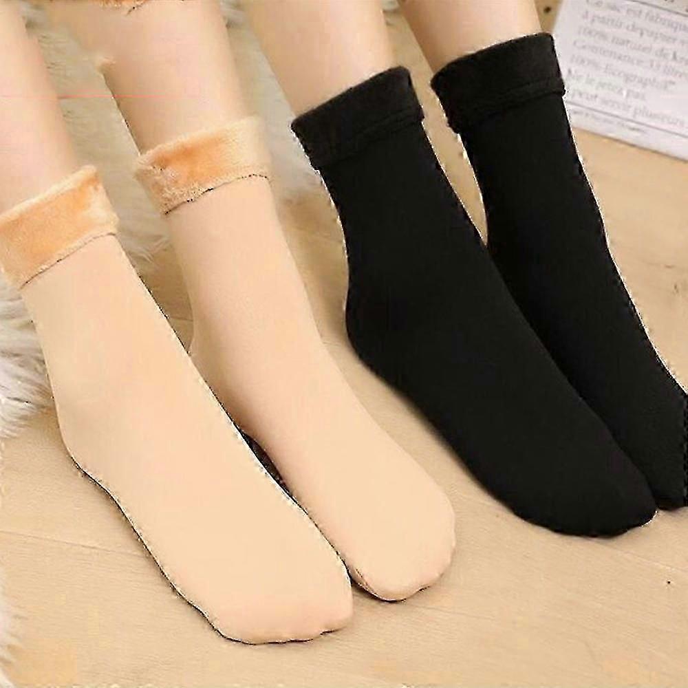 Women's Thermal Winter Socks Thick Fleece Snow Boot Warm Socks V1263-JX-4211